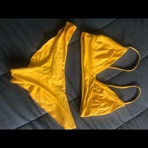 Boys + Arrows yellow swimsuit bikini - M